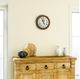 YHD Brick Red/Off-White Circular Iron Wall Clock-1
