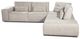 VIG Furniture Coronelli Collezioni Hollywood 2-Piece Light Gray Right-Arm Facing Sofa Sectional and Chaise-0