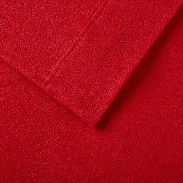 Olliix by True North by Sleep Philosophy Red California King Micro Fleece Sheet Set-2