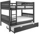 Donco Kids Austin Mission Dark Gray Full/Full Bunk Bed with Trundle Bed-0