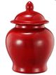 A & B Home Red Ginger Jar-1