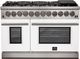 FORNO® Capriasca 48" Stainless Steel Pro Style Dual Fuel Range with White Door-0