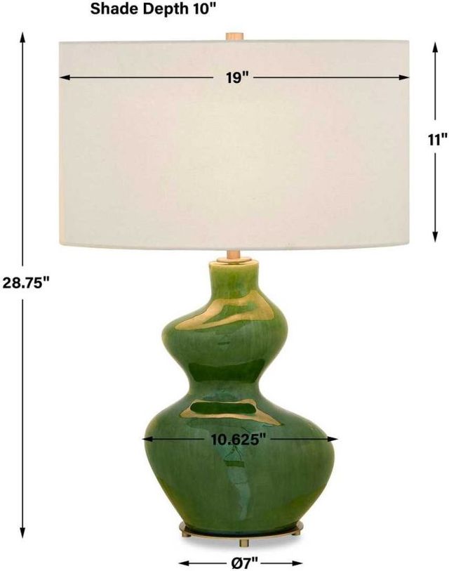 Uttermost® Esall Dark Green Table Lamp-3