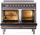 Ilve® Nostalgie II Series 40" Graphite Matte Pro Style Induction Range-1