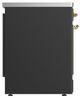 Ilve® Majestic III 30" Graphite Matte Pro Style Induction Range with Solid Door and Brass Trim-3