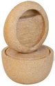 A & B Home Cream Cement Round Water Outdoor Fountain-1