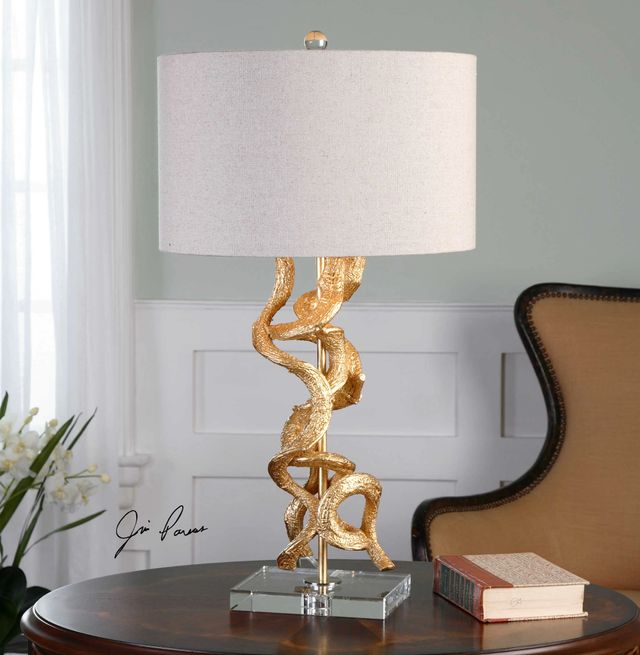 Uttermost® Twisted Vines Gold Leaf Table Lamp-1