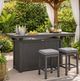 Berlin Gardens Outdoor Bar with Ice Tray - Coastal Grey-1