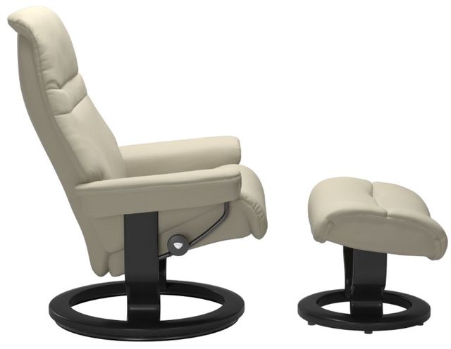 Stressless® by Ekornes® Customizable Sunrise Large Manual Recliner and Ottoman with Classic Base-2