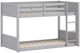 HH2 Home Capri Gray Twin Floor Bunk Bed-3