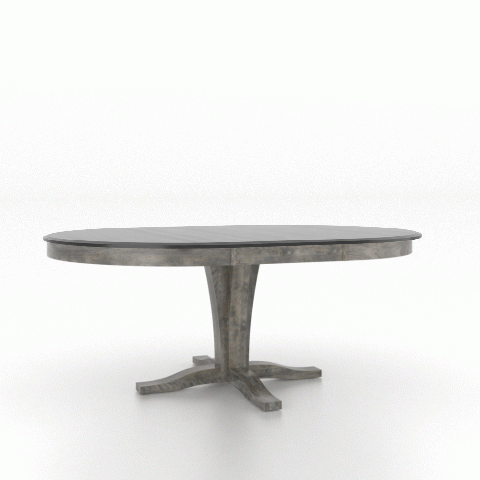 Canadel Customizable Gourmet 74" VR Base Dining Table with One Removable Leaf-2