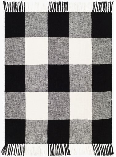 Surya Bufflonne Black 50"x60" Throw Blanket-0