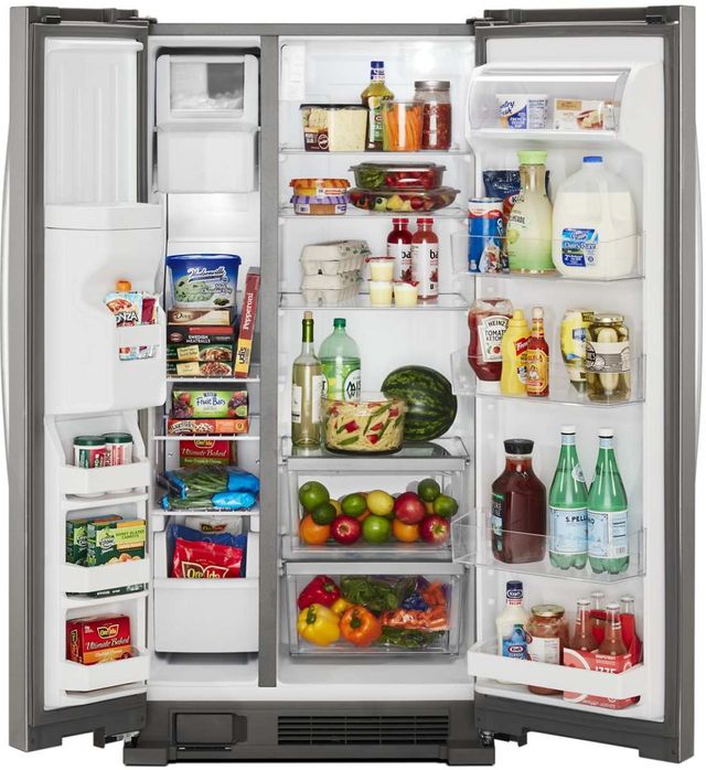 Whirlpool® 36 in. 24.6 Cu. Ft. Monochromatic Stainless Steel Side-By-Side Refrigerator-2