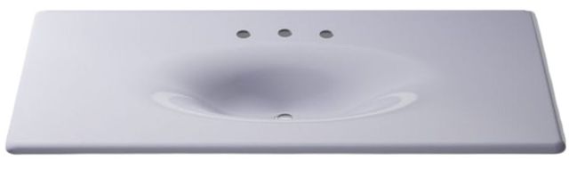 Kohler Iron/Impressions® Lavender Grey 49" Widespread Enameled Cast Iron Vanity Top with Integrated Oval Sink-3