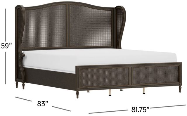 HH2 Home Sausalito Modish Oiled Bronze Queen Upholstered Panel Bed-2