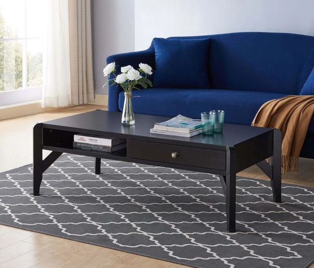 Brassex Inc. Black Coffee Table-1