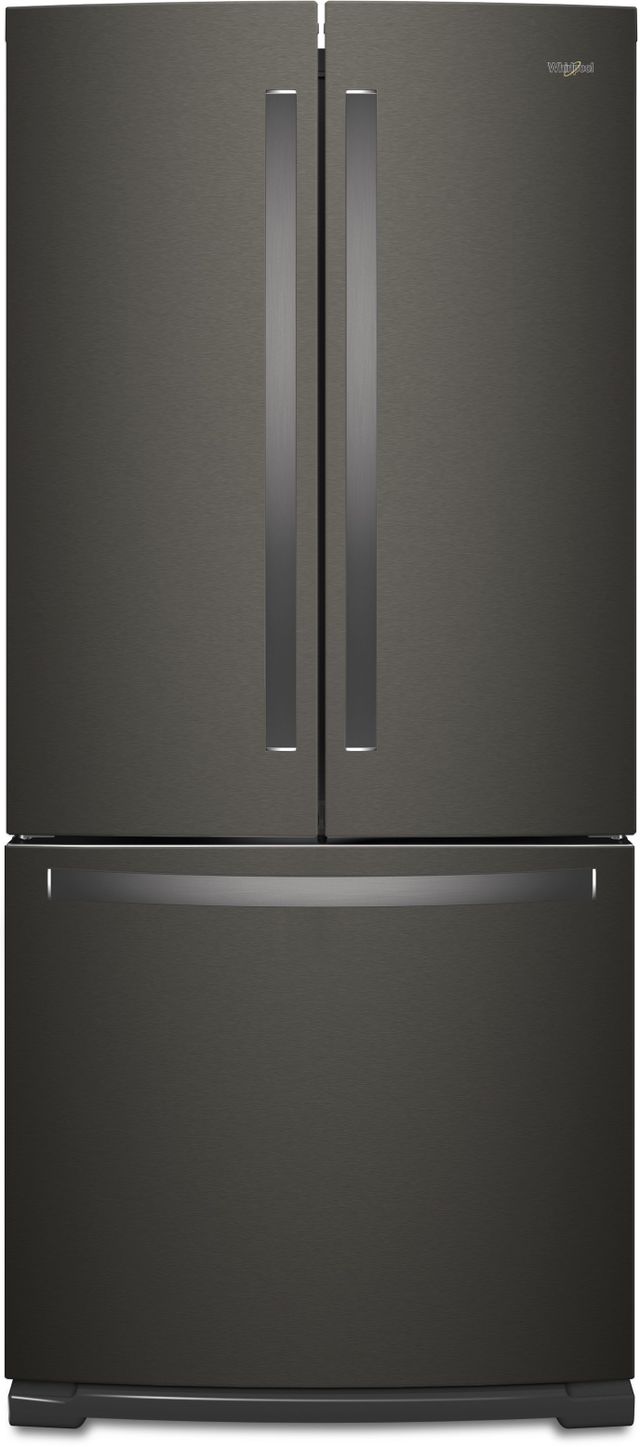 Whirlpool® 30 in. 19.7 Cu. Ft. French Door Refrigerator-Fingerprint Resistant Black Stainless