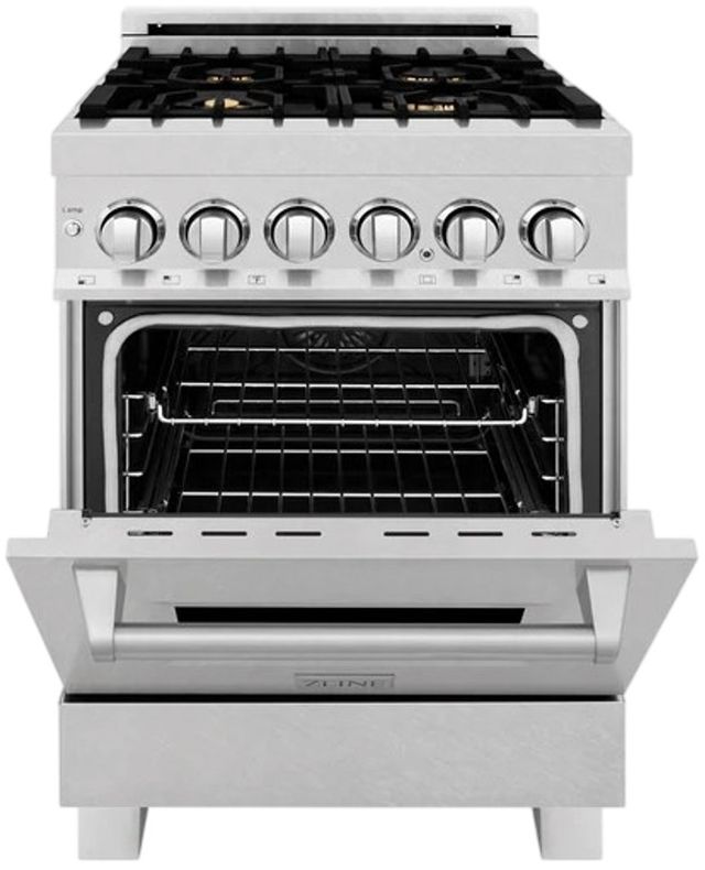 ZLINE 24" Satin Stainless Steel Pro Style Dual Fuel Range-2