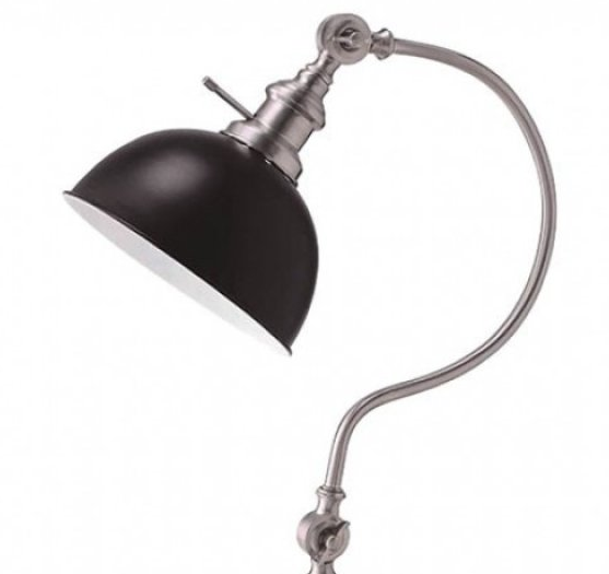 Furniture of America® Briar Stain Nickel Table Lamp-1