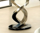 Furniture of America® Nova Tempered Glass End Table with Satin Plated Base-1
