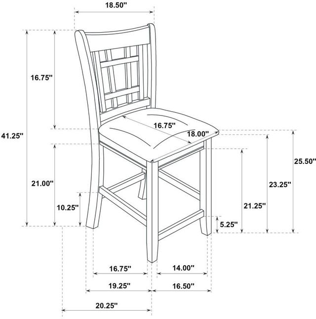 Coaster® Lavon 5-Piece Light Oak Counter Dining Set-3