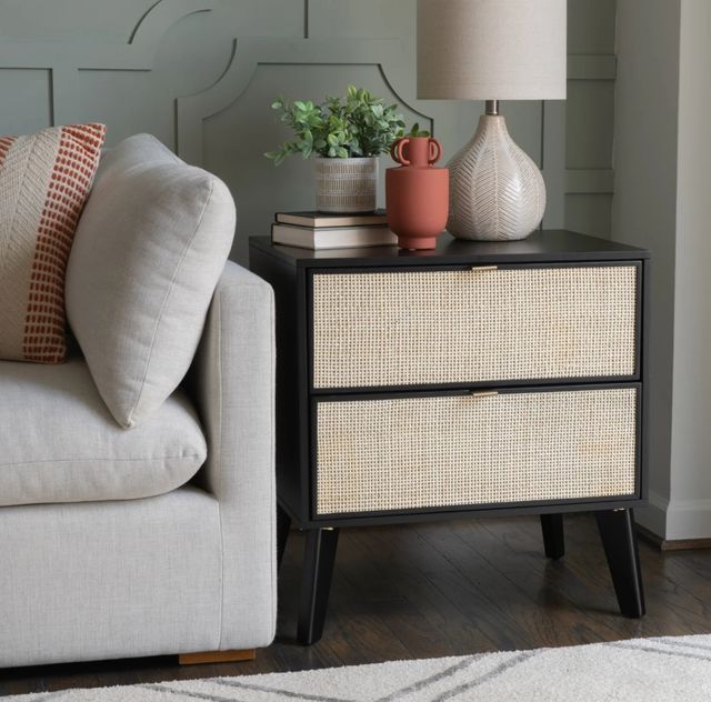 Powell® Claudette Black Nightstand-1