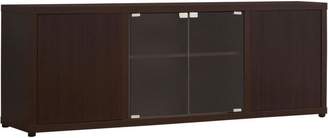 Coaster® Ames Cappuccino Rectangular TV Console with Magnetic-Push Doors-0
