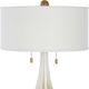 Uttermost® Cardoni Bronze/Gloss White Glass Table Lamp-5