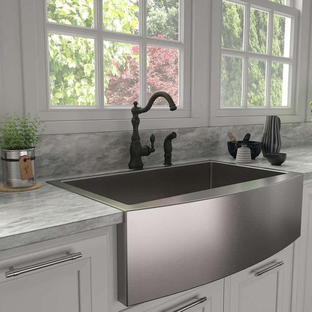 ZLINE Autograph Edition Matte Black Rembrandt Single Handle Kitchen Faucet and Side Sprayer-1