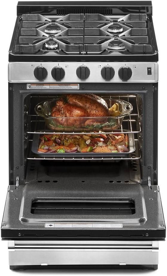 Cuisinière au gaz autoportante de 24 po Whirlpool® de 3.0 pi³ - Acier inoxydable-2