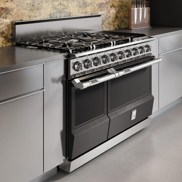 Hestan 48" Stainless Steel 5-Burner Duel Fuel Range with Griddle-2