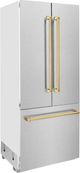 ZLINE Autograph Edition 36" 19.6 Cu. Ft. Satin Stainless Steel Built-In Counter Depth French Door Refrigerator-2