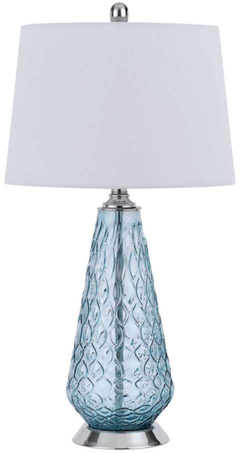Cal® Lighting & Accessories Mayfield Aqua Blue/White Table Lamp-0