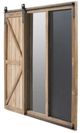 A & B Home Brown Chalkboard and Magnet Message Board-0