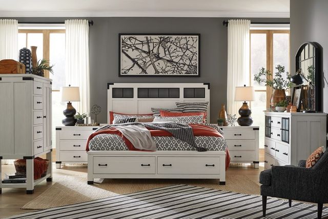 Magnussen Home® Harper Springs Silo White Queen Storage Panel Bed-1
