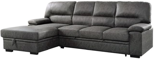 Mazin Furniture Michigan 2-Piece Dark Gray Left-Arm Facing Pullout Sleeper Sectional and Chaise-3