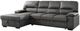 Mazin Furniture Michigan 2-Piece Dark Gray Left-Arm Facing Pullout Sleeper Sectional and Chaise-3