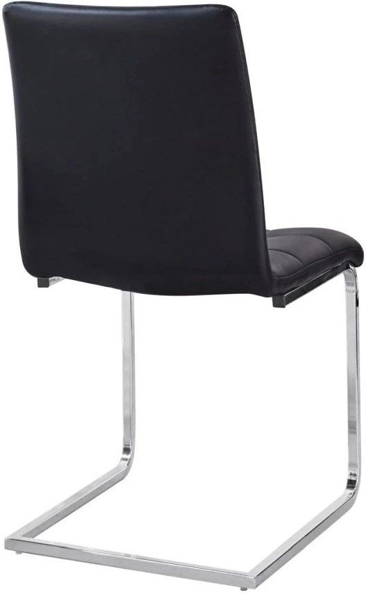 Steve Silver Co. Escondido Black/Chrome Upholstered Dining Side Chair-3