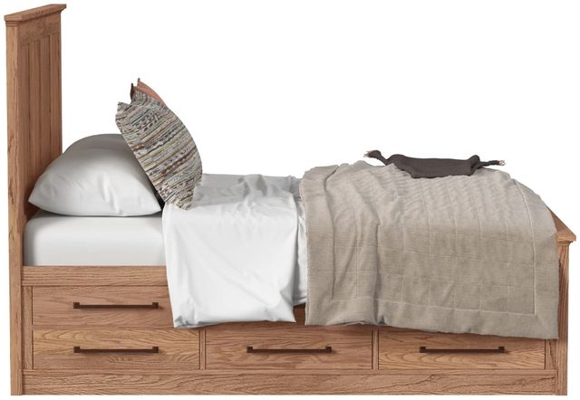 Intercon Oak Park Taupe 9-Drawer Queen Panel Storage Bed-3