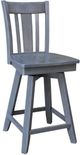John Thomas Furniture® Dining Essentials San Remo Heather Gray 24" Swivel Counter Stool-0