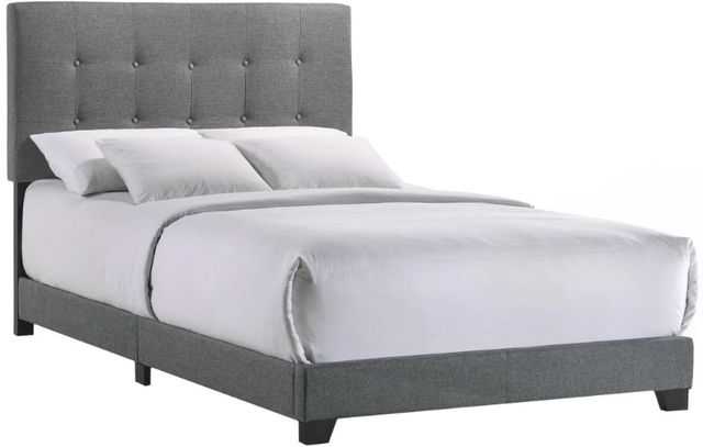 Intercon Addyson Gunmetal Youth Full Upholstered Panel Bed-0