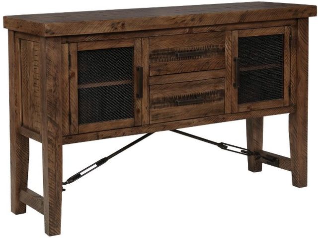 TEI Rustic Lodge Distressed Brown Server