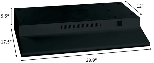 GE® Black Non-Vented Under Cabinet Range Hood-1