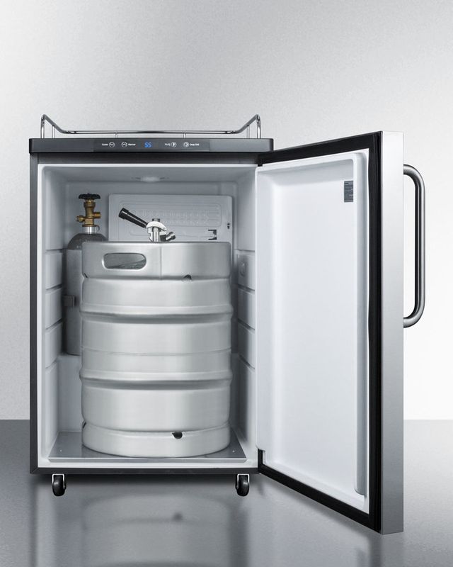 Summit® 5.6 Cu. Ft. Stainless Steel Beer Cooler/Kegerator-3