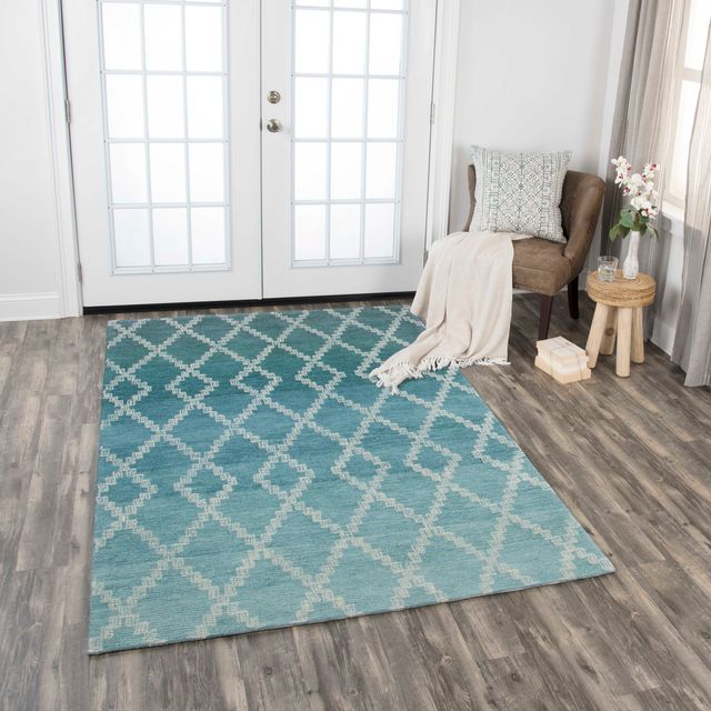 Rizzy Home Dune Teal 5' x 8' Rug-2