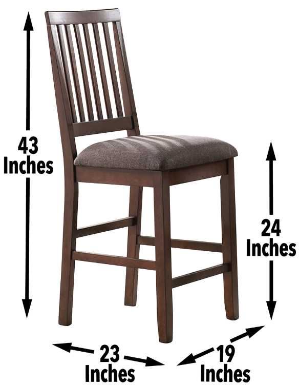 Steve Silver Co. Yorktown Espresso/Gray Counter Stool-1