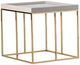Michael Amini® Carmela Shimmer Ivory Side Table with Gold Base-0