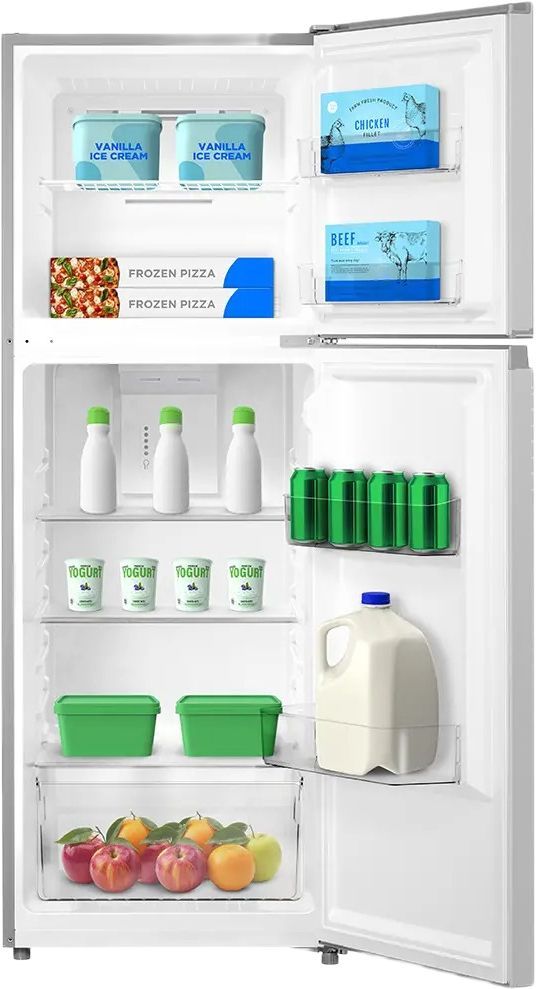 Midea® 22" 10.1 Cu. Ft. Stainless Steel Look Counter Depth Top Freezer Refrigerator-4