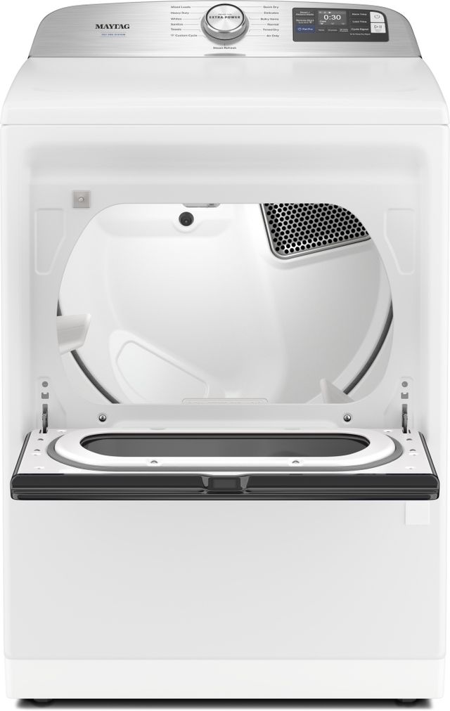 Maytag® 7.4 Cu. Ft. White Smart Front Load Electric Dryer with Pet Pro Option-1
