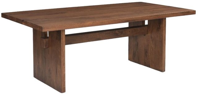 Home Trends & Design Cosmopolitan Antique Brass/Honey Brown Dining Table-0